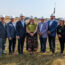 (L-R) Mike Staines (Vice President & District Manager Saskatoon, PCL Construction), Derek Kindrachuk, (Principal Architect, Kindrachuk Agrey Architecture), Riel Bellegarde (President and CEO, Saskatchewan Indian Institute of Technologies), Hon. Jeremy Cockrill (Minister of Health, Government of Saskatchewan), Hon. Mandy Gull-Masty (Minister of Indigenous Services of Canada) Dr. Ivar Mendez (Director of Virtual Health Hub) Chief Darcy Bear (Whitecap Dakota Nation), Chief Tammy Cook-Searson (Lac La Ronge Indian Band), George Lafond (Former Tribal Chief, Saskatoon Tribal Council)