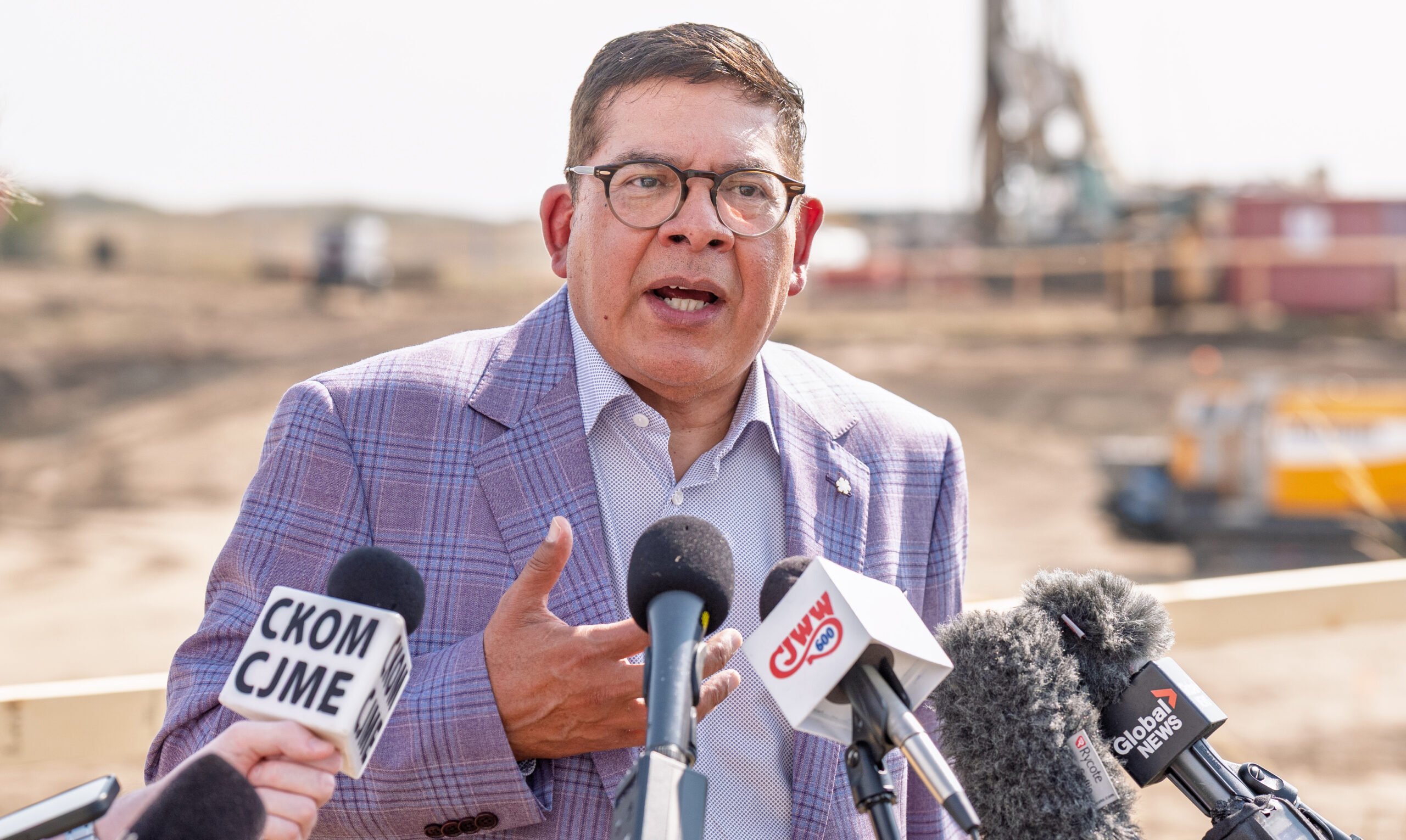 VHH Director Dr. Ivar Mendez speaks to media at facility construction announcement at Whitecap, SK