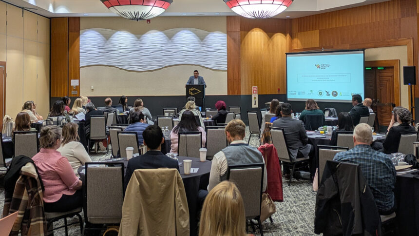VHH Knowledge Exchange 1 Dr. Mendez speaks to VHH Knowledge Exchange event participants at Dakota Dunes Resort.